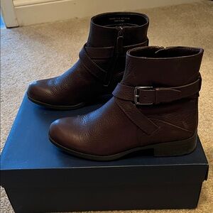 Cole Haan Brown Leather Waterproof Ankle Boots